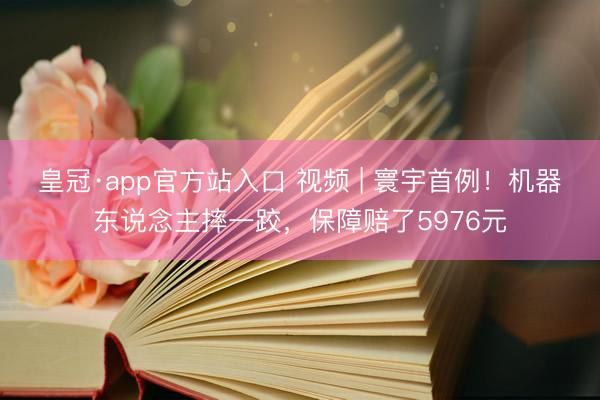 皇冠·app官方站入口 视频 | 寰宇首例！机器东说念主摔一跤，保障赔了5976元