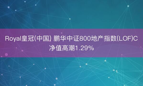 Royal皇冠(中国) 鹏华中证800地产指数(LOF)C净值高潮1.29%