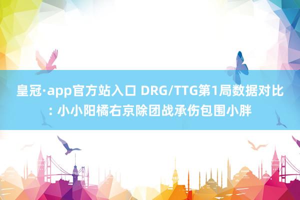 皇冠·app官方站入口 DRG/TTG第1局数据对比: 小小阳橘右京除团战承伤包围小胖